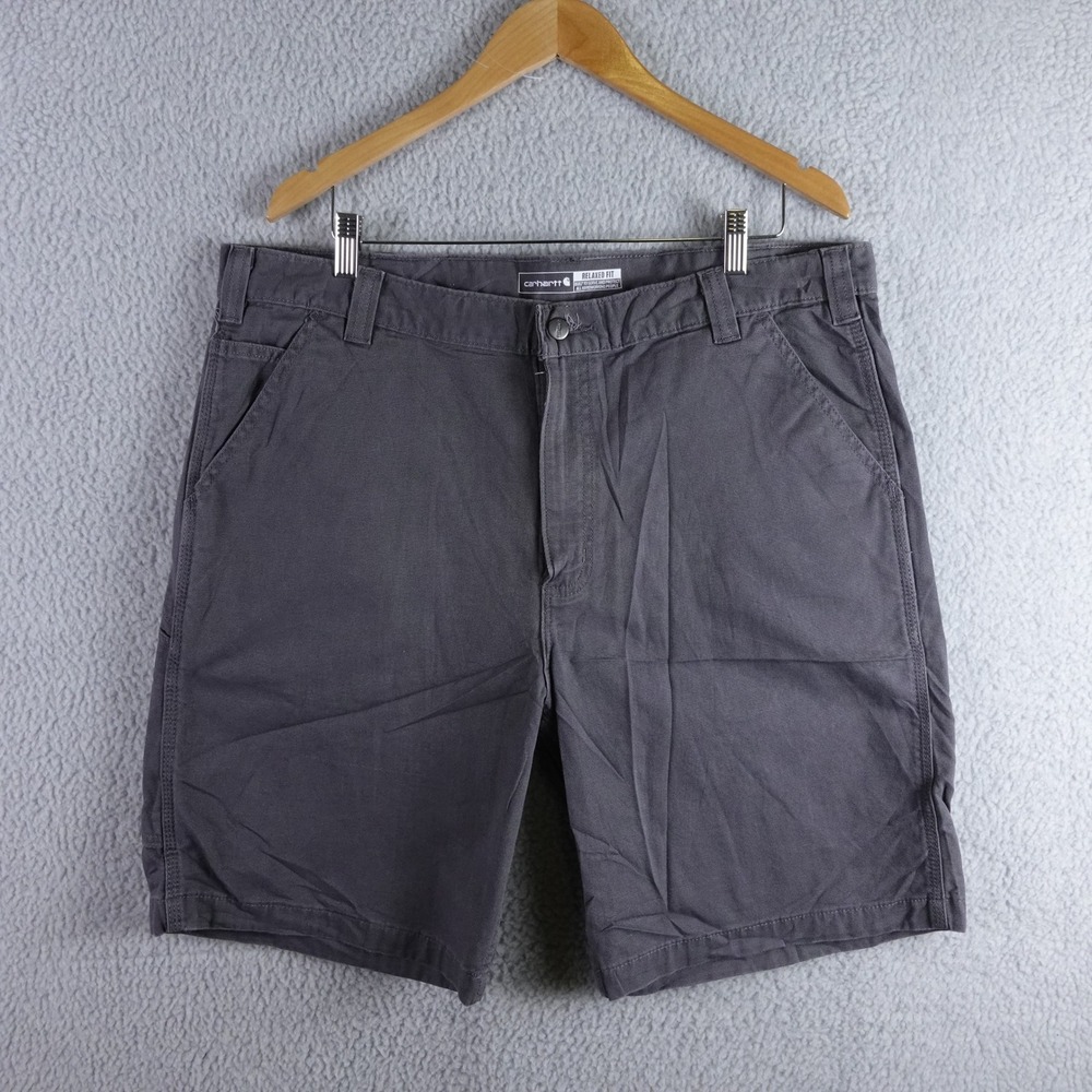 Carhartt Mens Relaxed Fit Canvas Work Shorts Gray Size 40 Utility Carpenter